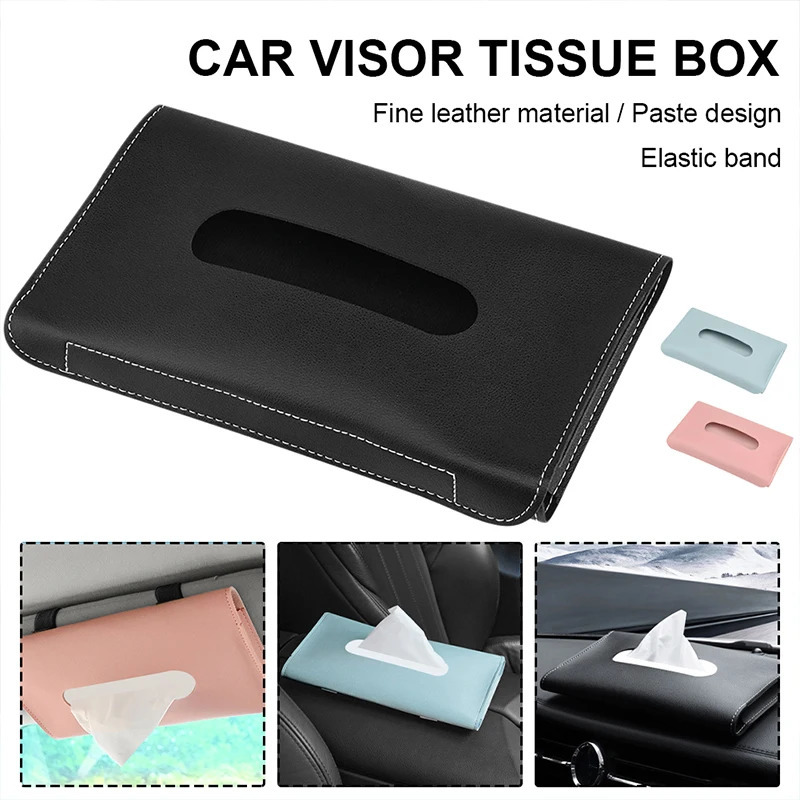 Elegant Convenient Car Tissue and Mask Holder Universal Sun Visor Attachment Hygiene OnTheGo Enhances Interior Decor 251029