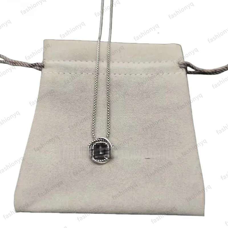 Designer For Women David Jewelry Yurmann Necklaces Color Separation Rope Jewlery Iced Out Entwined Loops Design Suower Round Zircon 50Cm Length 269