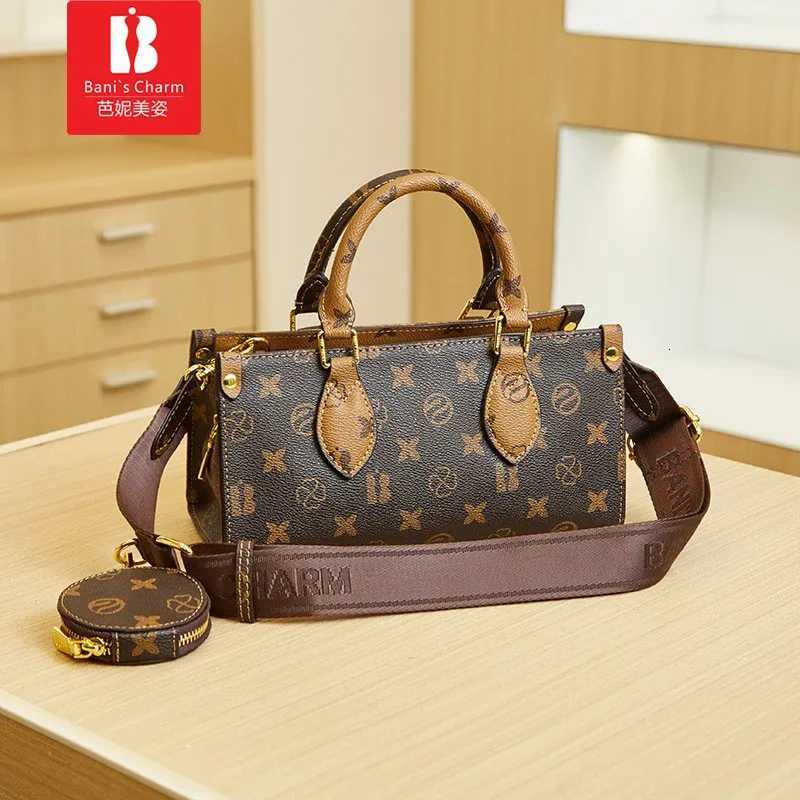 BANIS CHARM Womens Handbag 2023 New Handbag High Grade Designer Vintage Style Wide designer Shoulder Strap Crossbody Bag W251029