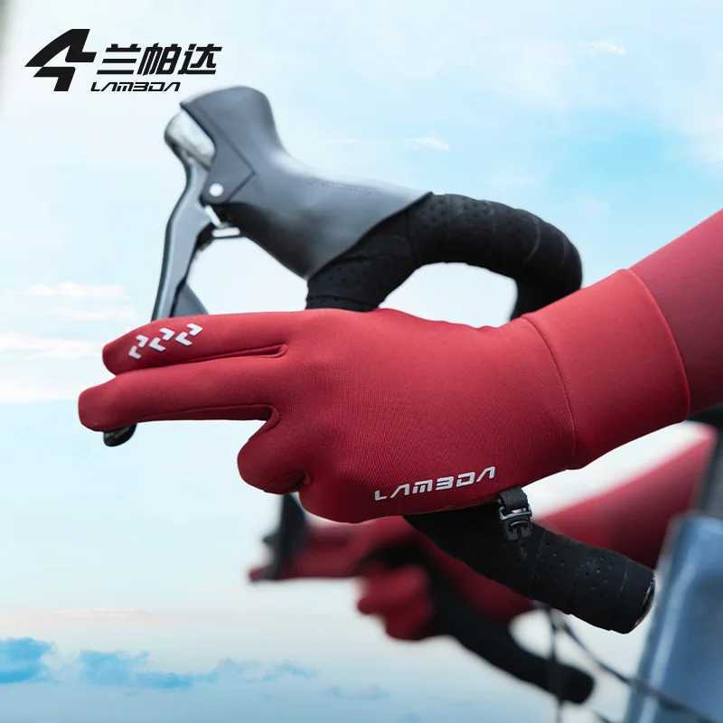LAMEDA Fleece Cycling Gloves 515 Touchscreen Riding Thermal Winter Road Mountain Bike Full Finger Gloves Cycling Accessories J251029