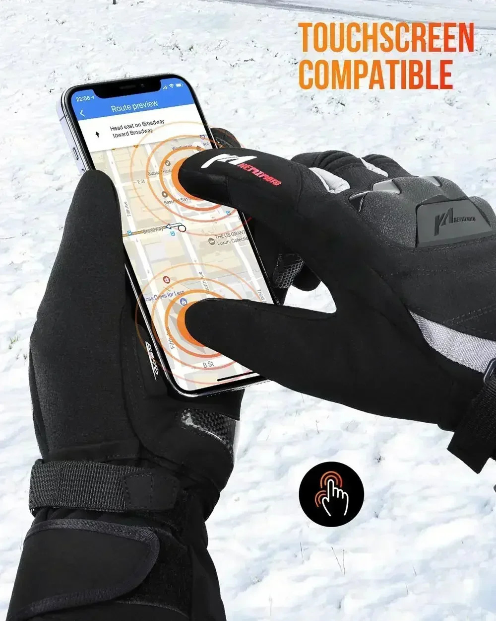 KEMIMOTO Heated Gloves Motorcycle Winter Moto Warm Waterproof Rechargeable Heating Thermal For Snowmobile 251013