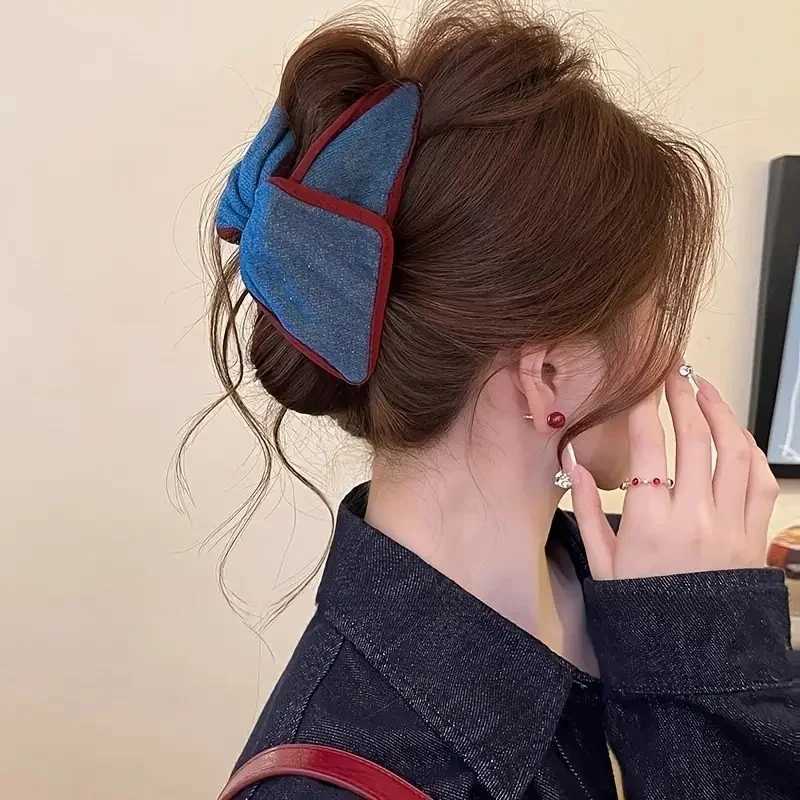 Single Vintage Hair Clip Bow Retro Elegant Hair Accessory for Ponytails Updos NoSlip Hair Claw Clip for WomenW251028
