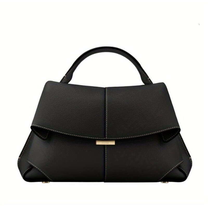 Genuine Leather Bag Stlish Brown Shoulder Handbag With Adjustable Strap, Heart-Shaped Cutouts Ing Details, Perfect For Everda Use, Purse
