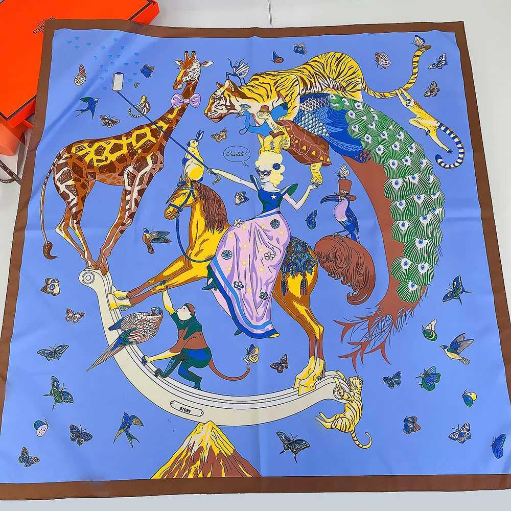 New Brand Manual Hand Rolled Twill Silk Scarf Women Shawls Luxury Design Sun Protection Hijab Fashion Square Scarves NeckerchiefW251029