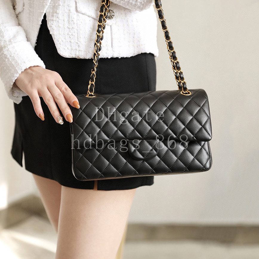 Mirror quality Designer Classic Handbag Flap Bag Shoulder Bag for Women Luxury Lambskin Bag Chain bag Crossbody bags 25cm with Box 24C04C