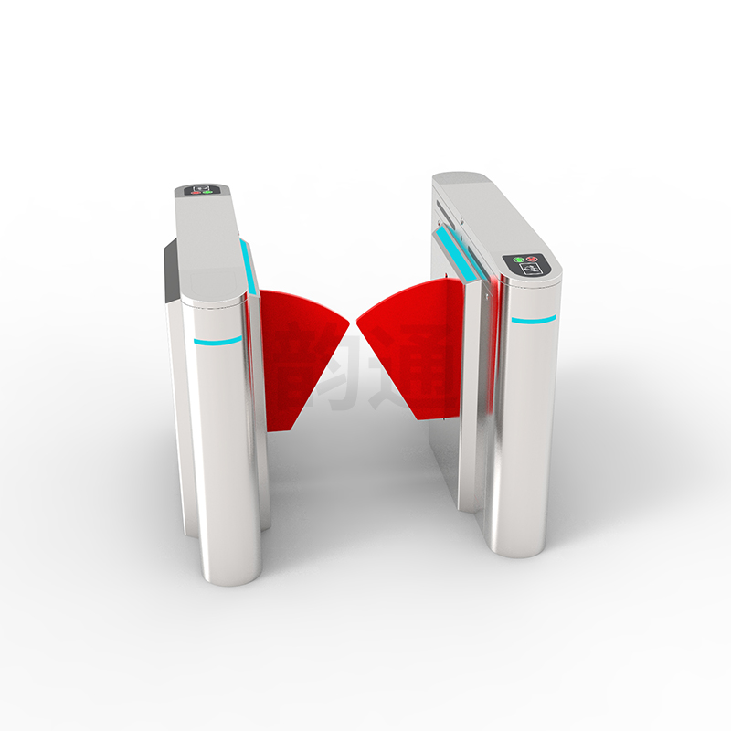 Intelligent Swing Barrier Gate with Card Reader, Smart Traffic Record & 35PPM Fast Passage, Stainless Steel Access Control Turnstile-NO17