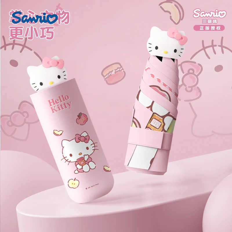 Sanrio Sanrio Authentic Hello Kitty Merchandise Cartoon Umbrella For Women UVProtective DualUse Sun Rain KT Sunshade Umbrella Gift L251029
