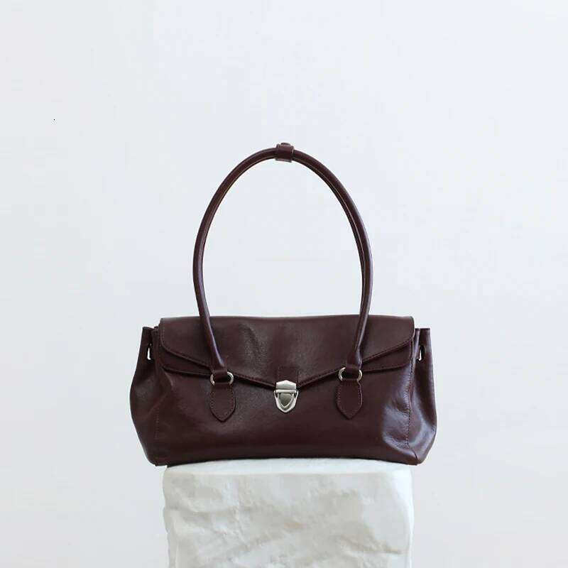 Genuine Vintage Armpit New Niche Design Large Capacity Cowhide Leather Texture Fashionable Ladies Hand Tote Bag Suotong1029