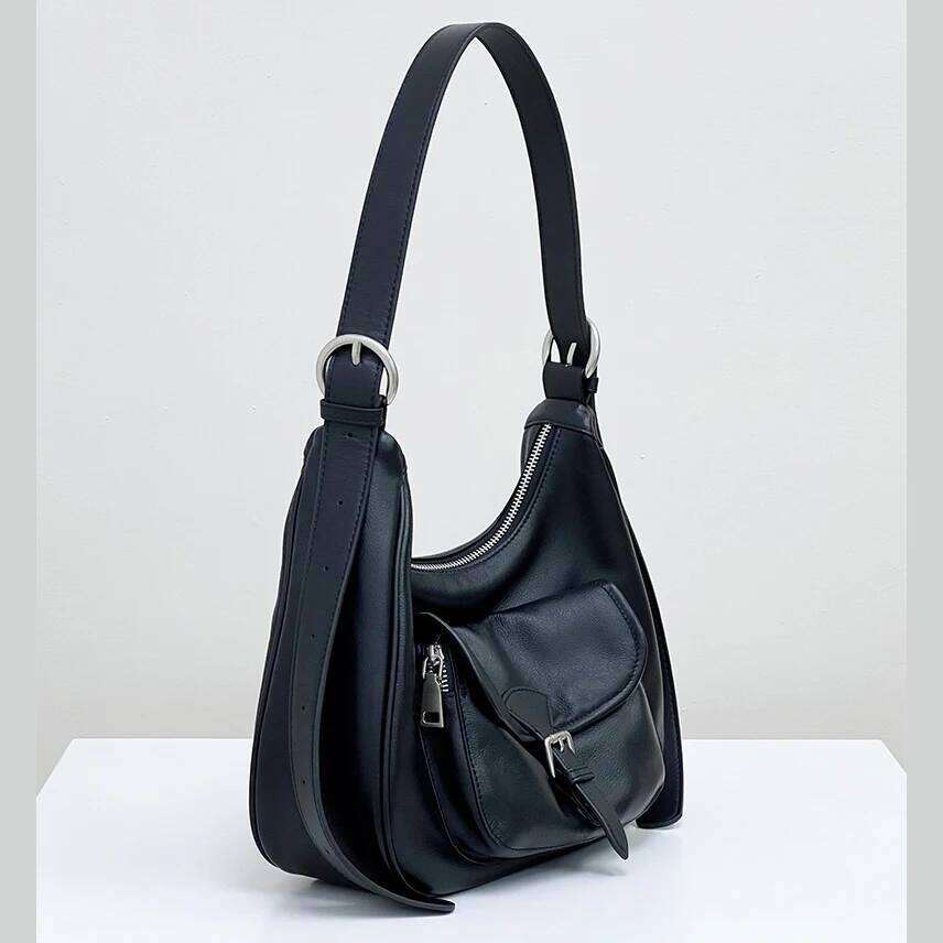 Top Layer Cowhide Vintage Dumpling 2025 New Large Capacity Soft Genuine Leather Fashion Women's One-Shoulder Crossbody Bag Suotong1029