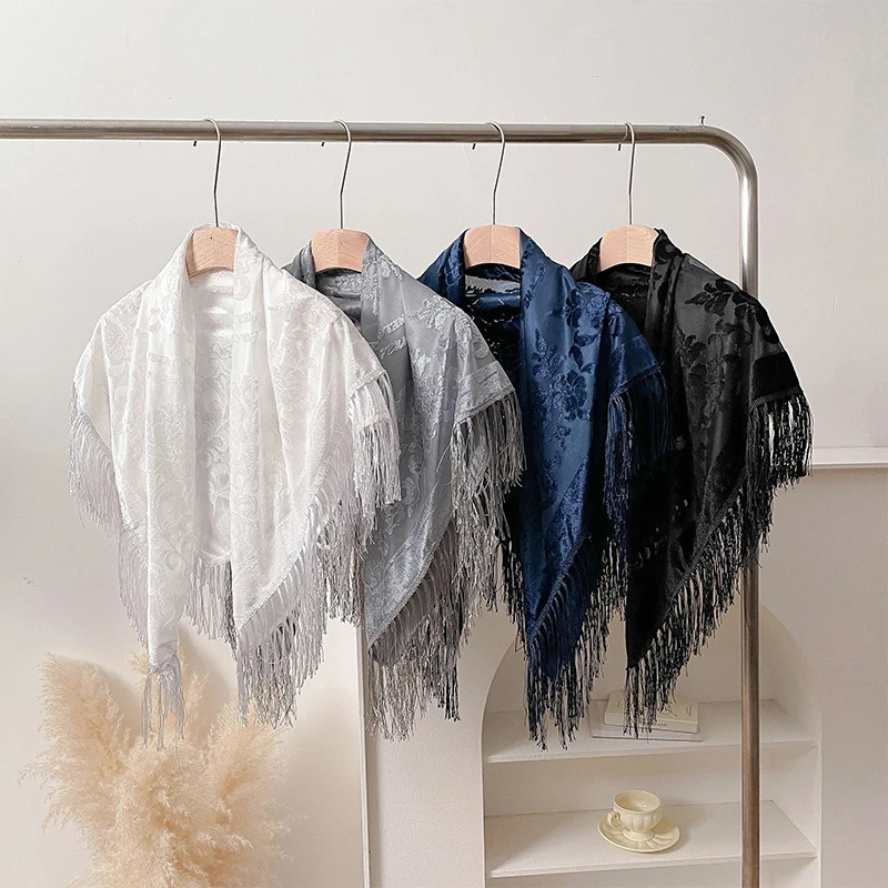 Versatile Womens Cut Flower Bufanda Gradient Silk Feel Scarf Spring and Autumn Shawl Wrapped 251013