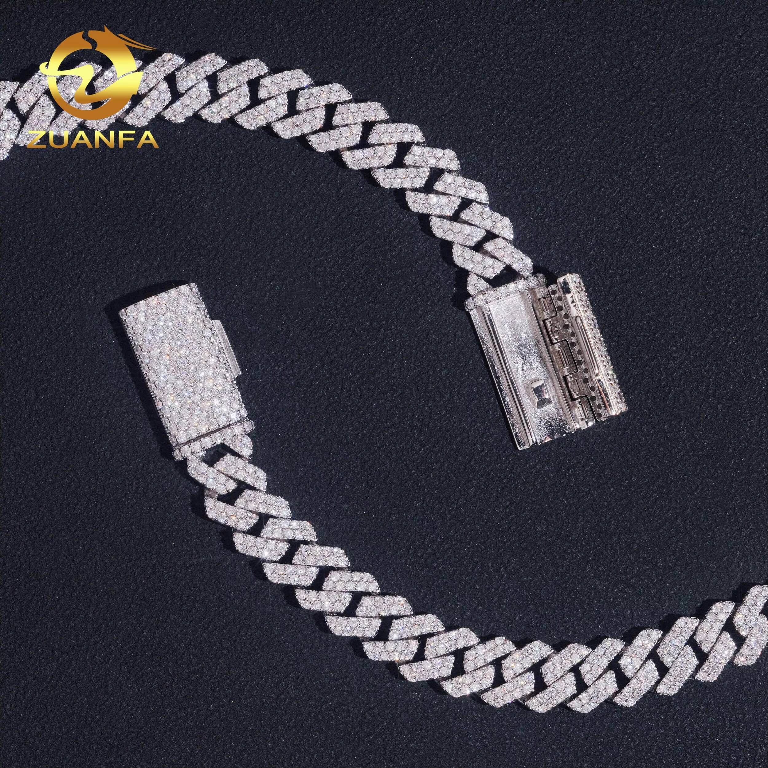 USA Local Stock 8mm Bracelet Custom Hip Hop Jewelry Iced Out Diamond 925 Silver VVS Moissanite Cuban Link Chain Bracelet