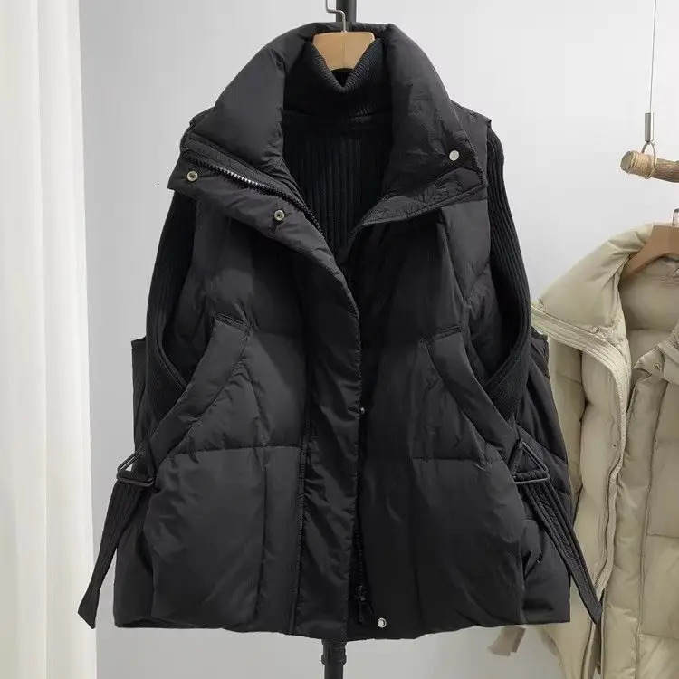 Womens Puffer Vest Fall Casual Stand Collar Lightweight Bodywarm Sleeveless Zip Up Padded Jackets Outerwear Coat Women 251027