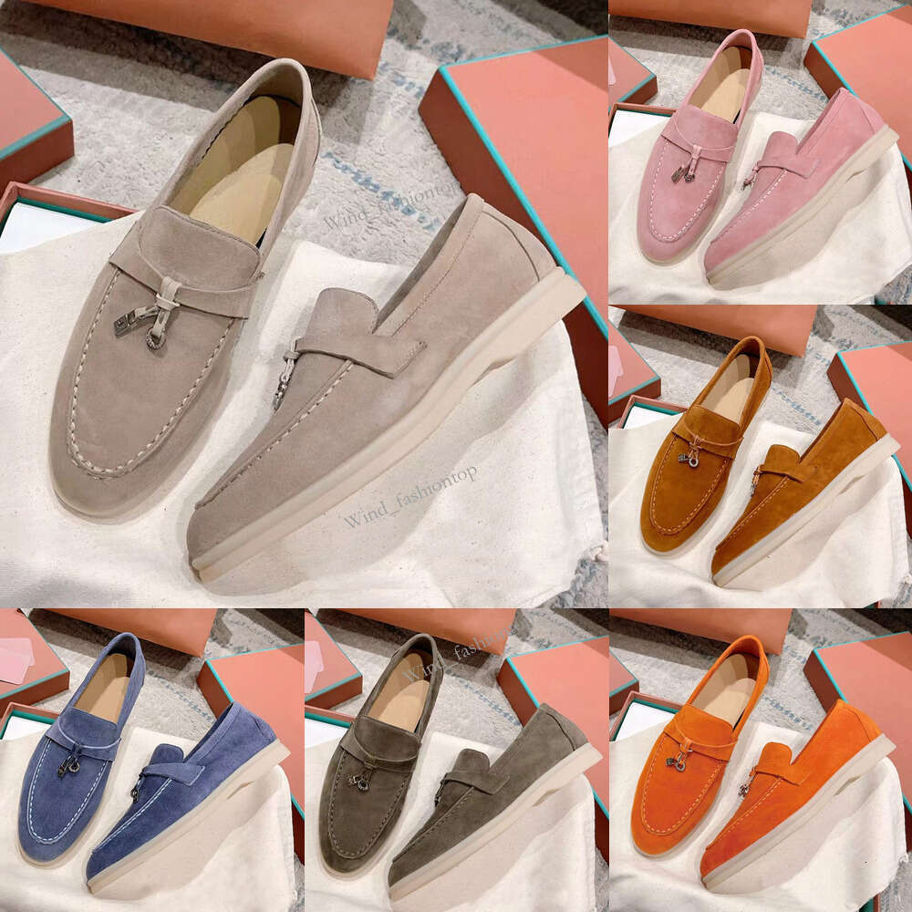 f9 loafers designer womens famous slides mens dress shoes ladies slippers bottom casual beach Business flat leather Suede formal top quality top