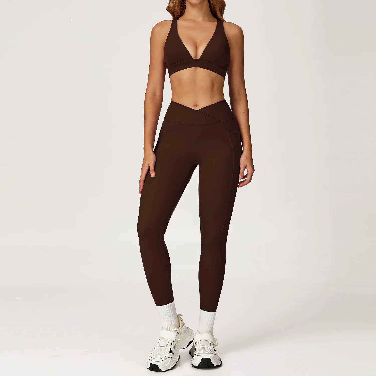 Women Tracksuit Yoga Set 2PCS Gym Workout Clothes for Female Push Up Bra High Waist Leggings Sexy Fitness Sportswear Sports SuitXJ251029