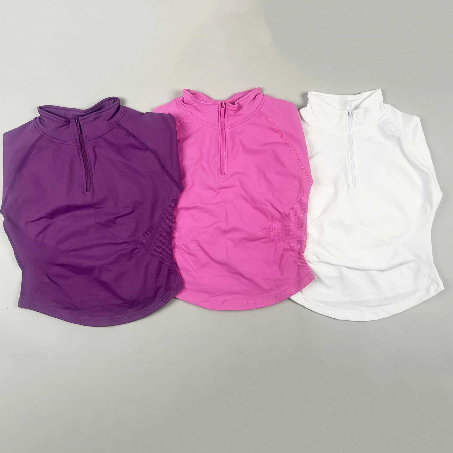 Womens Impact Half Zippy Long Sleeve Gym Top Yoga Pilates Seamless Sports Jacket Fitness Running Workout ClothingXJ251029