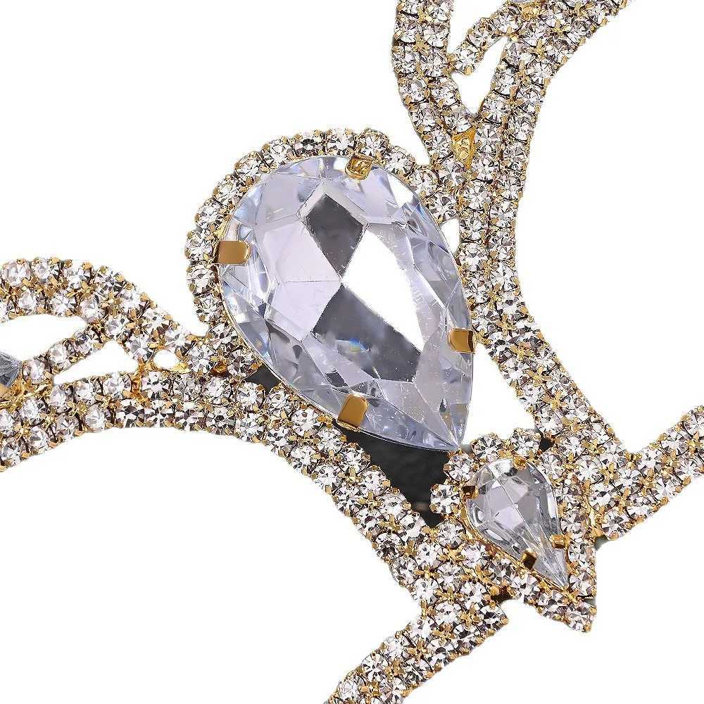 Rhinestone Tassel Veil Masks Full Face Women Chains Face Mask Masquerade Dance Party Performance Sexy Facial Accessories JewelryW251029