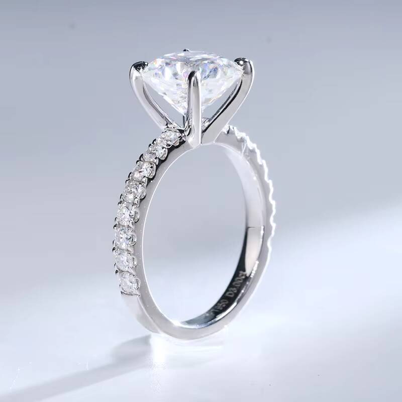 85x85mm 3 Carats Cushion Cut Moissanite Wedding Ring 18K 14K Solid Gold Jewelry Ring 925 Sterling Silver Moissanite Ring