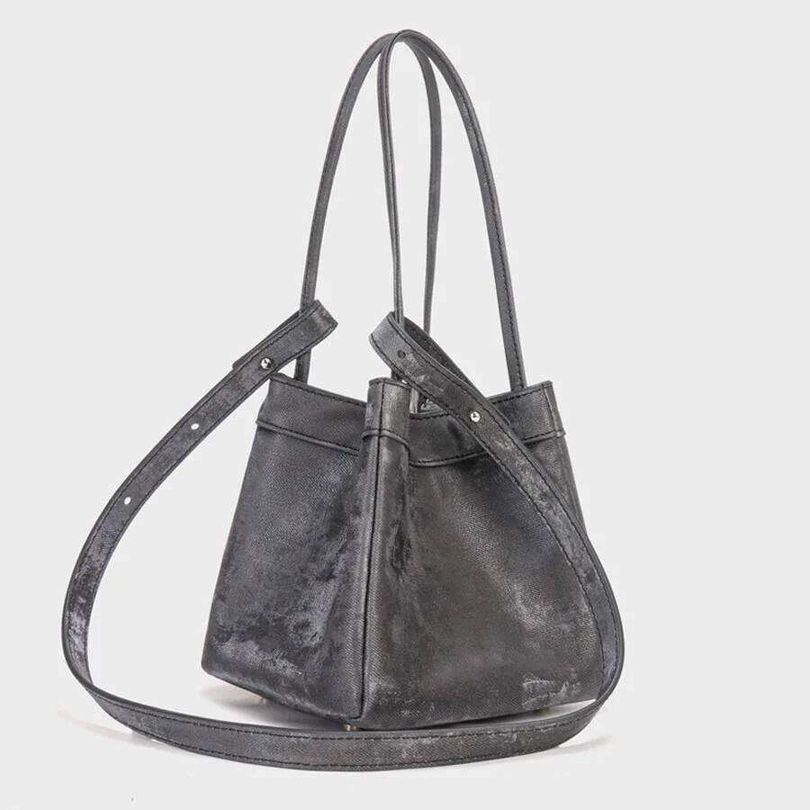 Custom Letter Suede Leather Women Bucket Bag Female Party Handbag 2025 New Fashion Chinese Style Brand Tote Bags Practical Armpit Bag