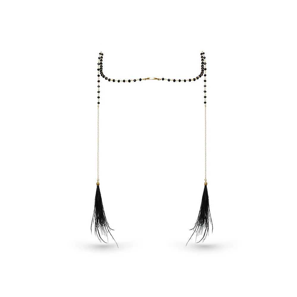 Ethnic White Feather Face Chain Tassel Woman Costume Accessories Handmade Simple Belly Dance Bead Mask Chain Masquerade JewelryW251029