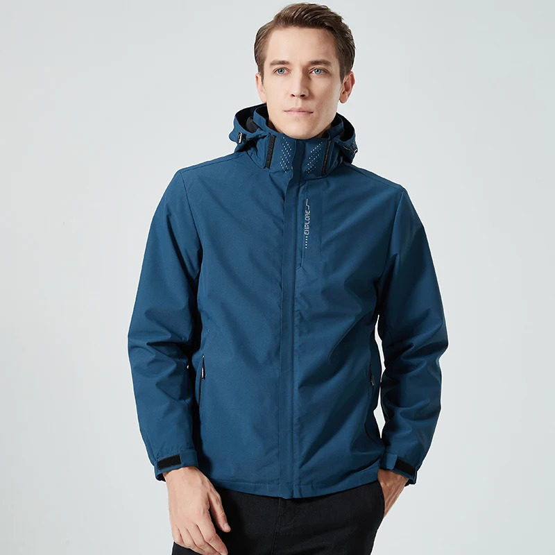 Autumn Mens Mountaineering Jacket Windproof and Waterproof Fabric Fashion Hip Hop Casual Oversize Outdoors Coat 251029