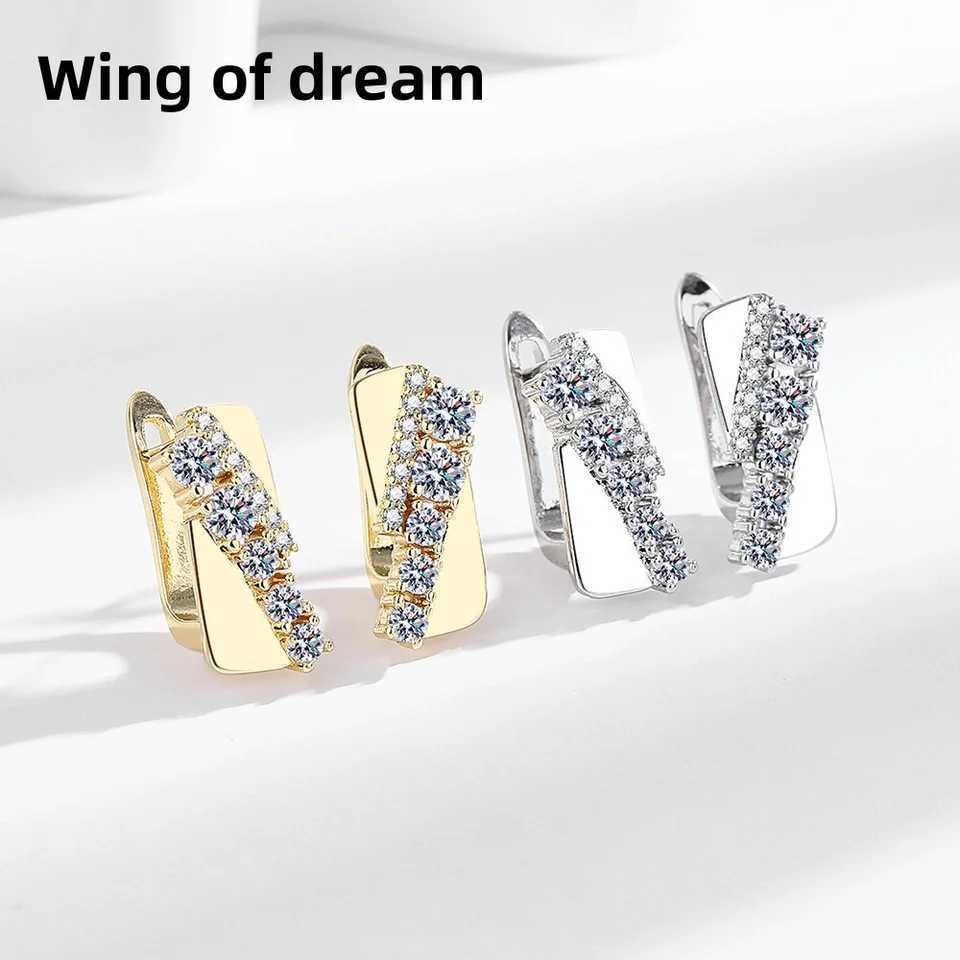 925 Sterling Silver Earrings Inlaid AAAAA Zircon Women Square Tennis Elegant Fashion Birthday Party Wedding Jewelry EarringsW251029