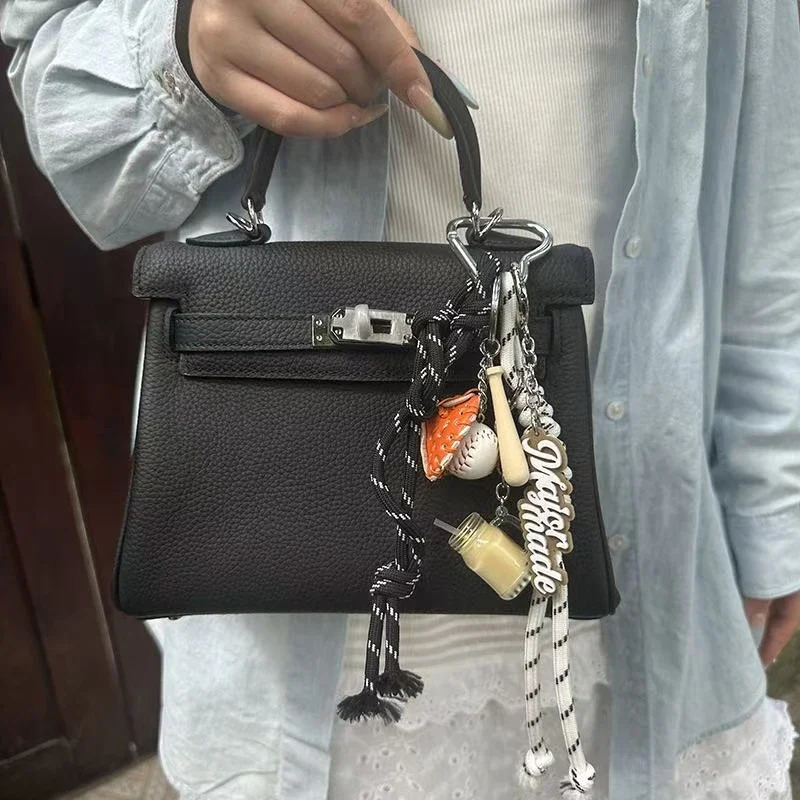 Sports Series Key chain Multielement Backpack pendant Hand woven rope shoulder bag decoration 251013