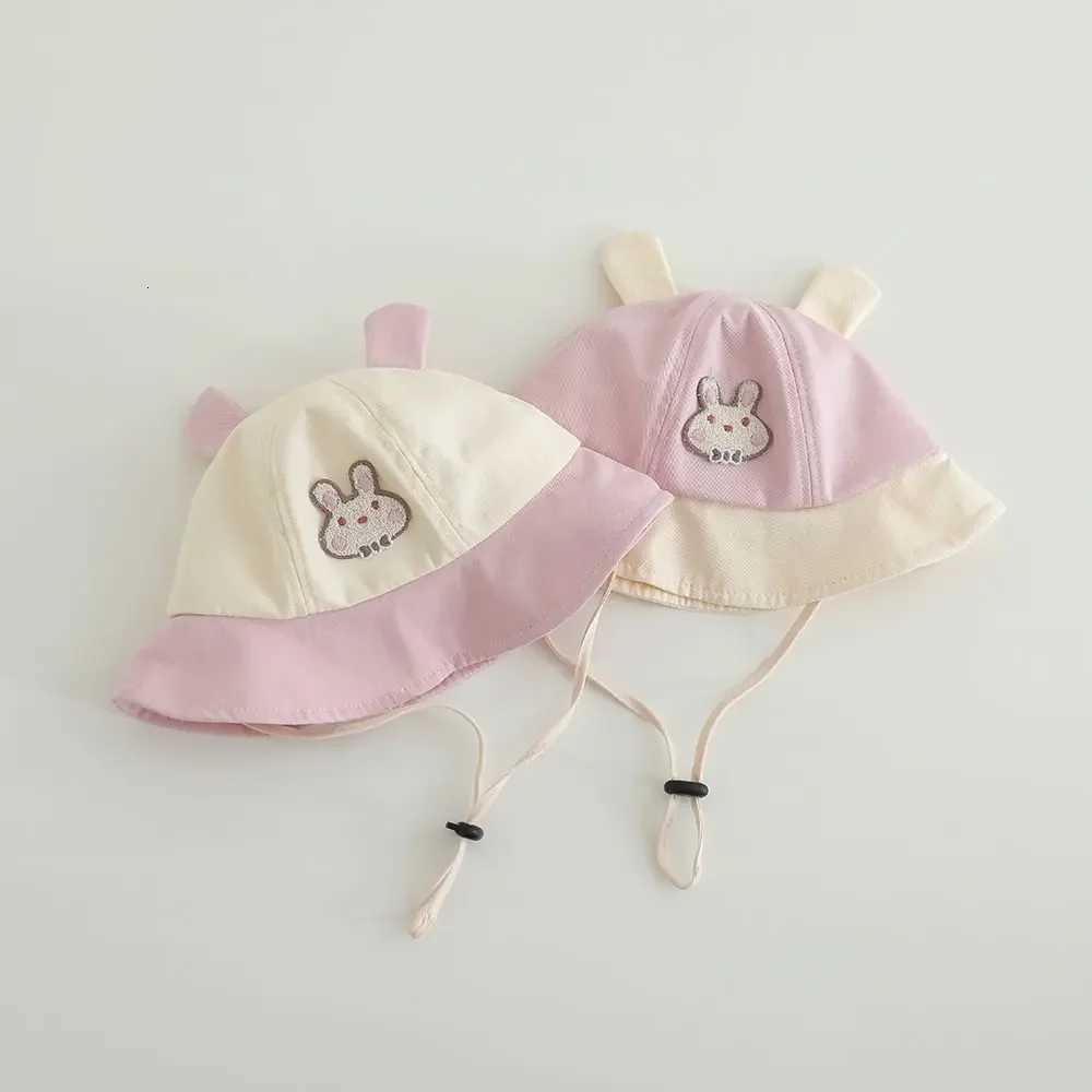 New Panama Autumn Cartoon Bear Ear Cotton Baby Bucket Hat For Boys Girls Children Beach Sun Hat Kids Uv Protection Cap251028