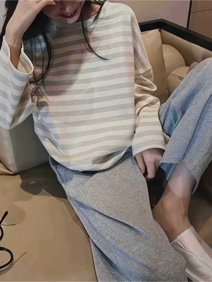 PlusSize Womens Pajama Set OuterWearable Loose Casual LoungewearT251029