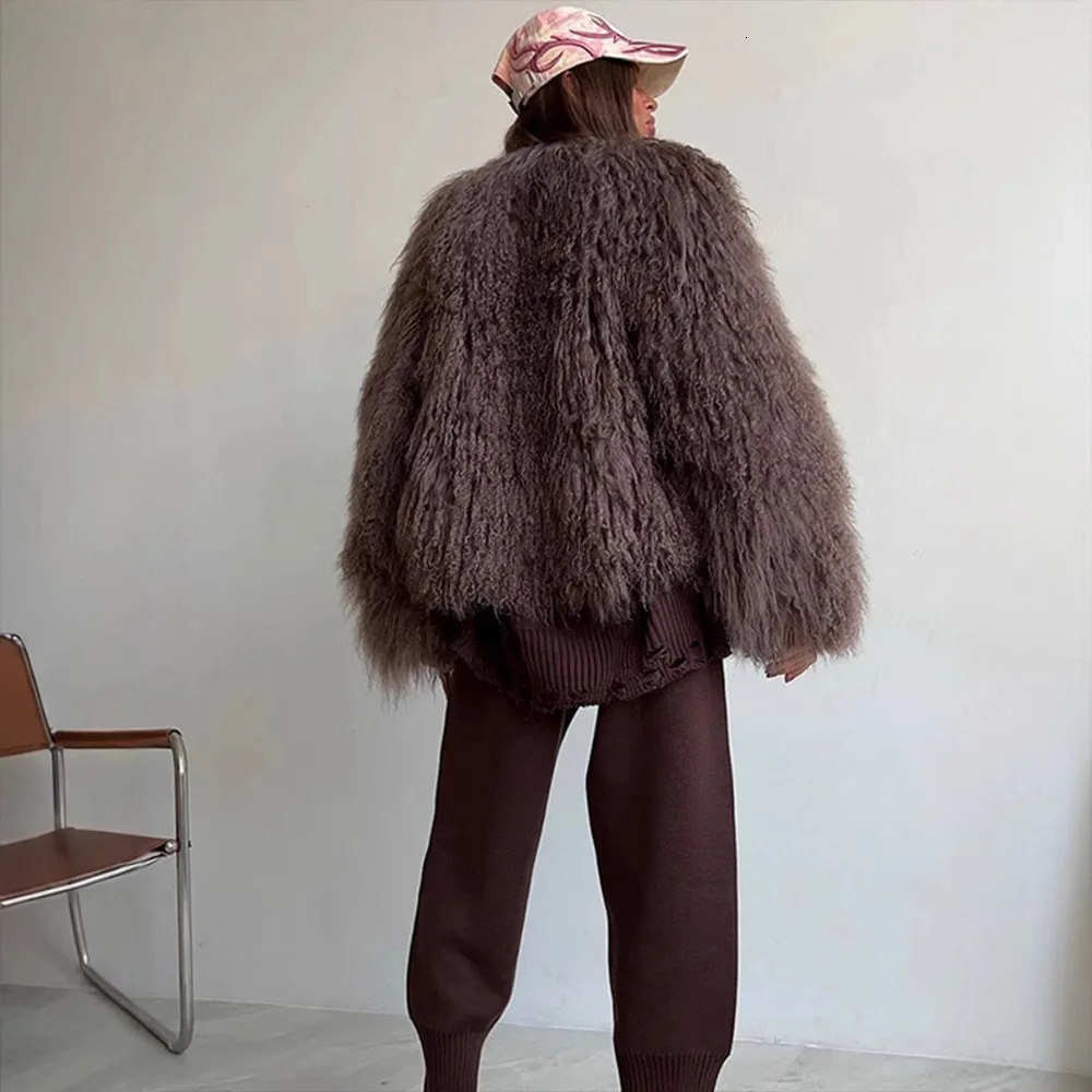 Women Faux Fur Coats Jackets Short Coat Thick Warm Full Sleeve Y2k Streetwear Elegant Jacket Work Outerwear Autumn Winter 251028