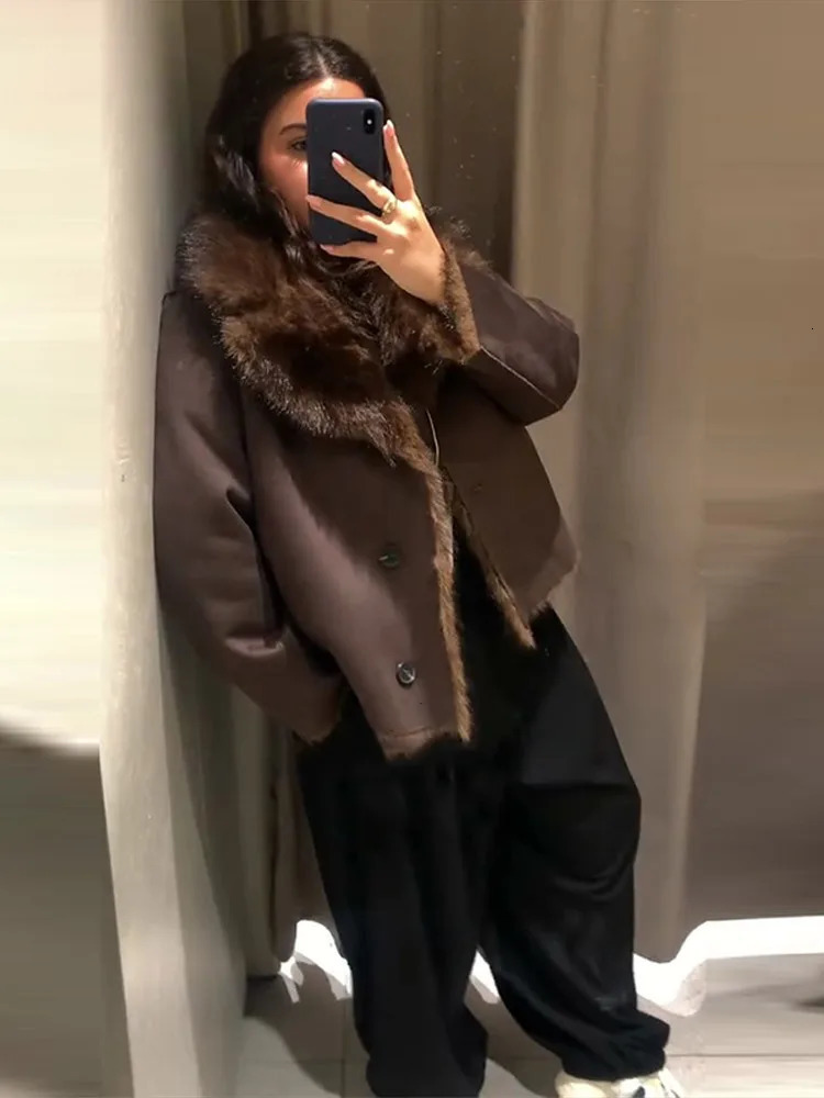 Fashion Womens Coat Turndown Collar Full Sleeve Single Breasted Doubleside Wearable Female Jacket 2025 Autumn Lady Jackets 251029