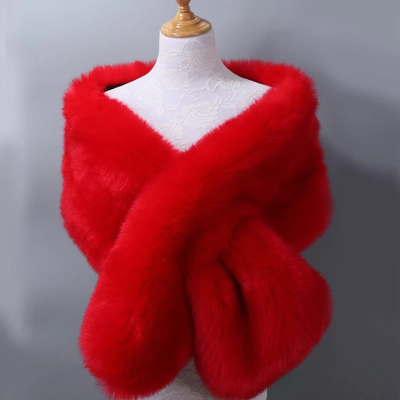 Autumn and Winter Womens Fur Hair Big Shawl Fashion Evening Dress Thick Cloak Neck Scarf Dual Use 251013