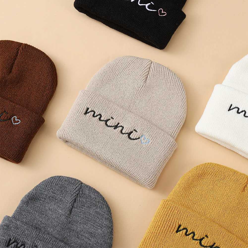 03Y Knitted Beanie for Baby Girls Baby Boys Winter Warm Hat Letter Mini Printed Knitting Bonnet Newborn Infant Knit Hat Beanies251028