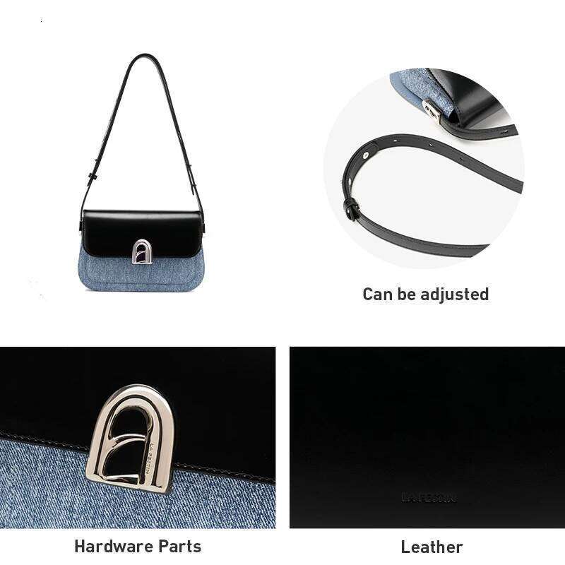 LA FESTIN - Leather Shoulder Bag for Women, Small Fashionable Designer Square Bag, New Collection 2024