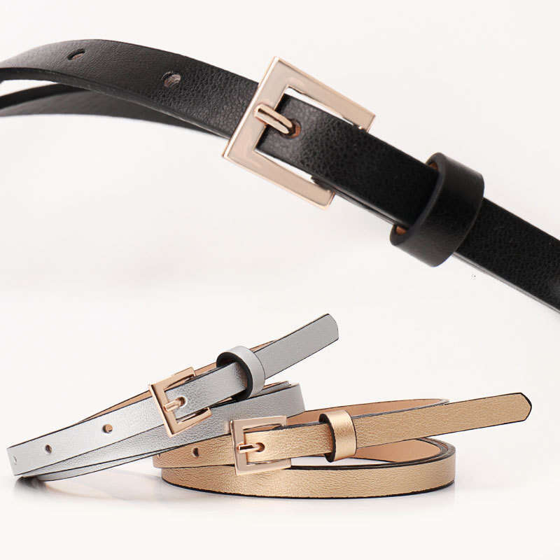 Belt Fashion designer Simple Square Buckle Women's Small Candy Color Versatile Dress Decoration Coat Thin Waist Belts for Women