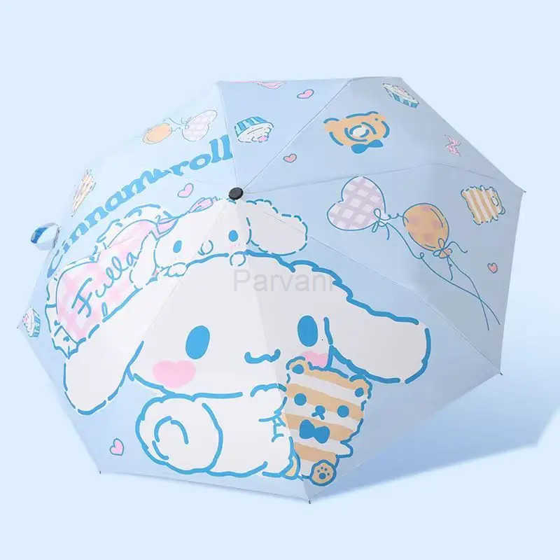 Sanrio Sanrio Cinnamoroll Umbrella Sunscreen UV Protection SunnyAndRainy Dualuse Folding Automatic Black Coating Bumper Cloth umbrella L251029