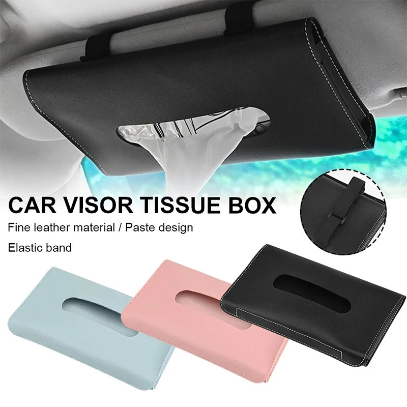 Elegant Convenient Car Tissue and Mask Holder Universal Sun Visor Attachment Hygiene OnTheGo Enhances Interior Decor 251029