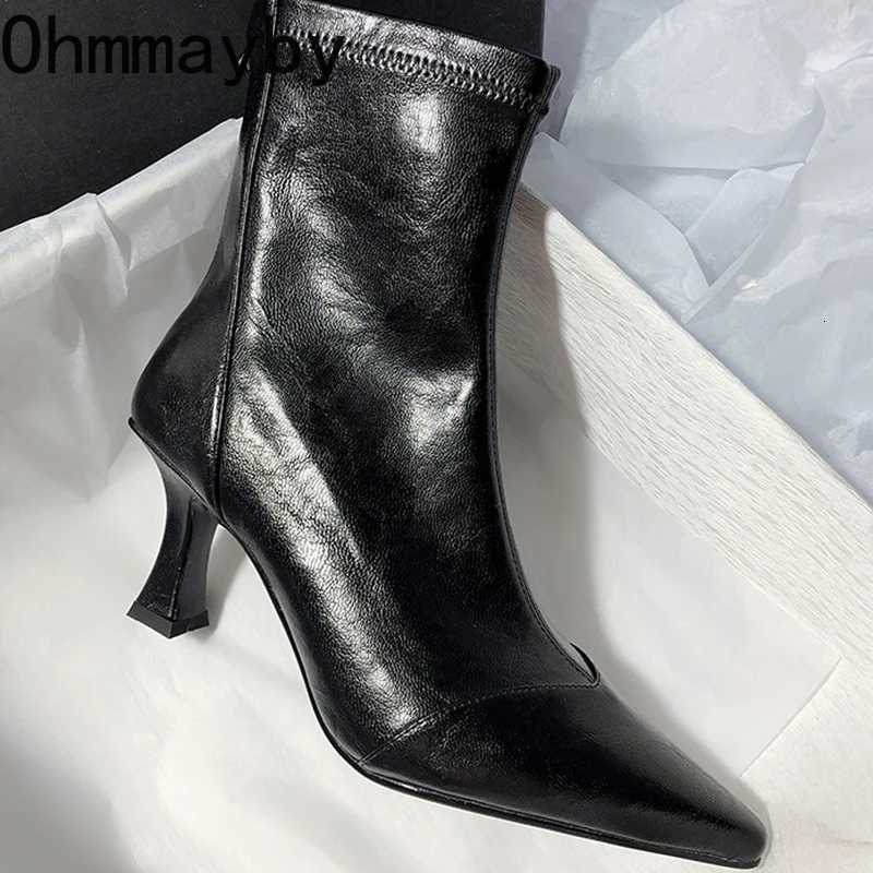 Autumn Vintage Pointed Toe Women Ankle Boots Fashion Soft Leather Ladies Elegant High Heel Short Botas Zapatos De Mujer Z251029