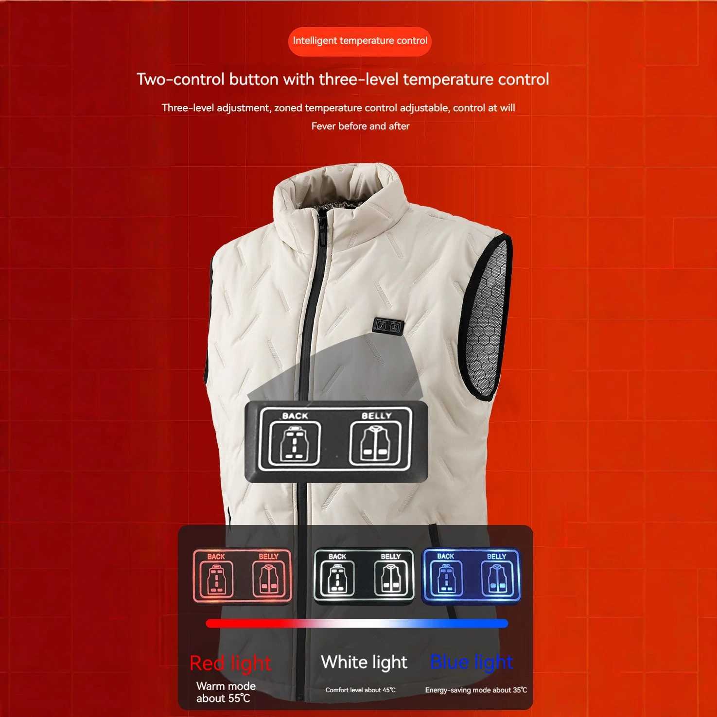 2025 Newest Electric Heating Vest for MenDual Control 9Zone Heated WaistcoatThermal Warming Sleeveless JacketUSBRechargeable W251029