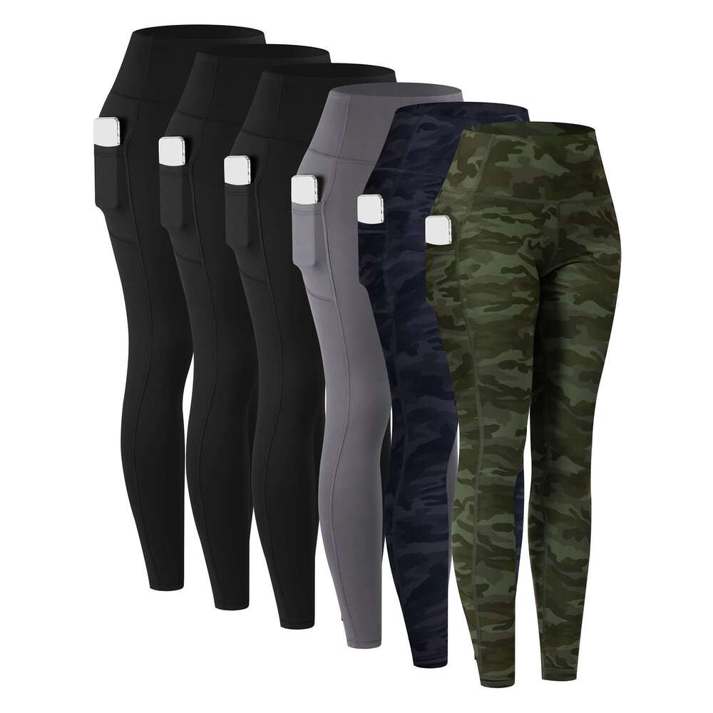 6pcs Women's High-Waisted - Non-See-Through Side All-Season & Casual hine Washable Everyday with Pockets, Womens Leggings, Women Leggings Stretch