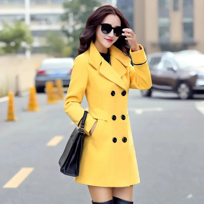 Woman Autumn Winter Jacket Wool Coats For Women Overcoat Doublebreasted Woolen Jackets For Women Outerwear 251029