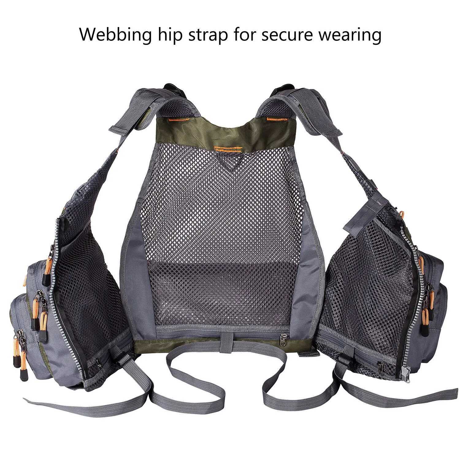 Breathable Fishing Vest Outdoor Sports Fly Swimming Adjustable Vest Fishing Tackle W251029