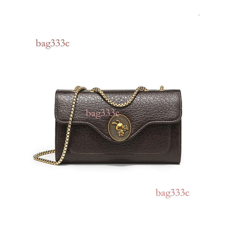 Lanjia- Women's Retro Flip Handbag Free Shipping Designer Splicing Chain Small Square New Fashion Single Shoulder Crossbody Casual Makeup Bag A70