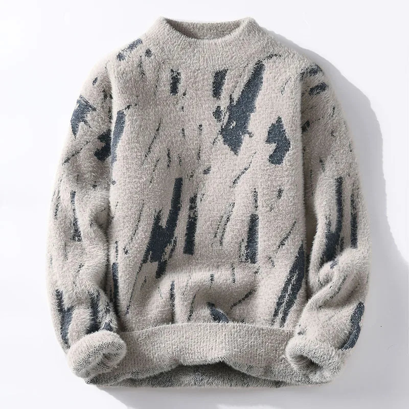 Clothing High Quality Fashion SweatersMale Loose Casual Knitted PulloverMan Casual Round Neck Sweaters M3XL 251029