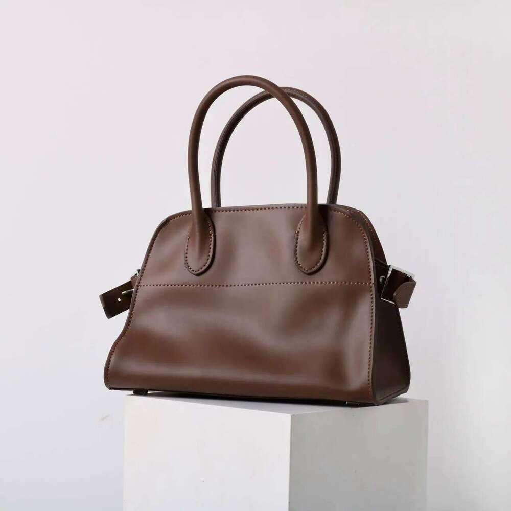 Genuine Leather 25Cm Hand Tote 2025 New Design Cowhide Simple Single Shoulder Crossbody Bag Suede Women's Handbag 251029