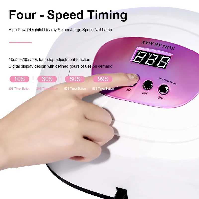 Nail Polish UVLED Lamp 4 Timer Modes LCD Display with 57 LEDS Nails Fordrying Dryer Manicure Salon Tools for Acrylic Gel Art J251115