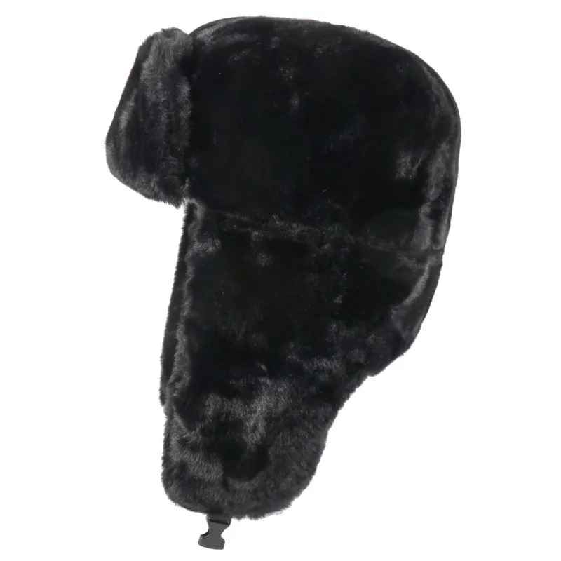 SupSindy Soviet Badge Ushanka MenWomen Bomber Hats CCCP Army Pilot Trapper Trooper Hat Winter Faux Rabbit Fur Earflap Snow Caps 251013