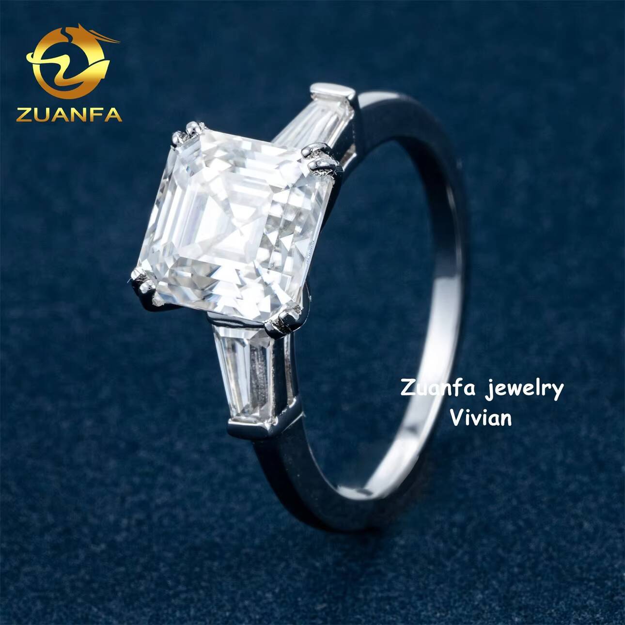 Pass Diamond Tester Buss Down Silver 925 D Color VVS Moissanite Diamond Fashion GRA Certification Luxury Women Wedding Rings