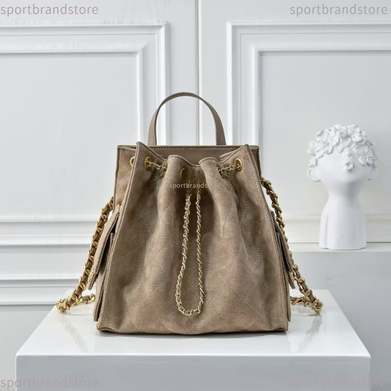 Top Quality Backpack Bag Suede Bag Designer bag Woman Shoulder Bag Cowhide Genuine Leather Luxury Chain Metal Handbag Bag Lady Crossbody Bag Coco c 123