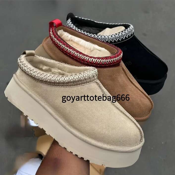 Womens Tazz Slippers Tasman Fur Slides Designer Classic Ultra Mini Platform Boot Chesut Mustard Seed Sand Slip-on Wool Comfort Winter Suede 22