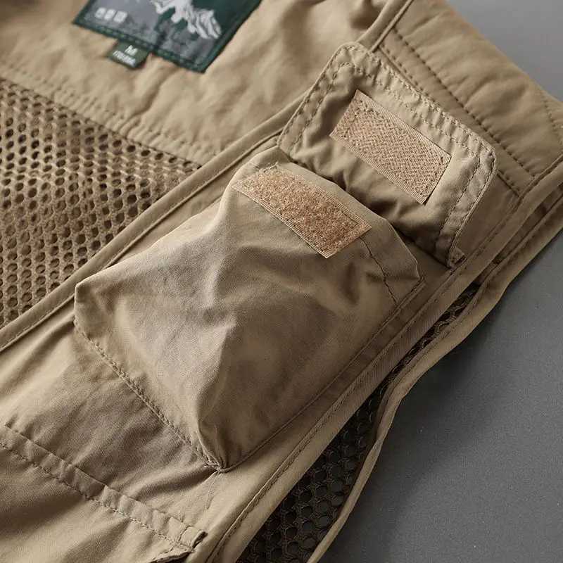 4 Pockets Summer New Men US Tactical Hiking Fishing Vest Mens Photographer Waistcoat Mesh Cargo Sleeveless Jacket Tool Vest W251029